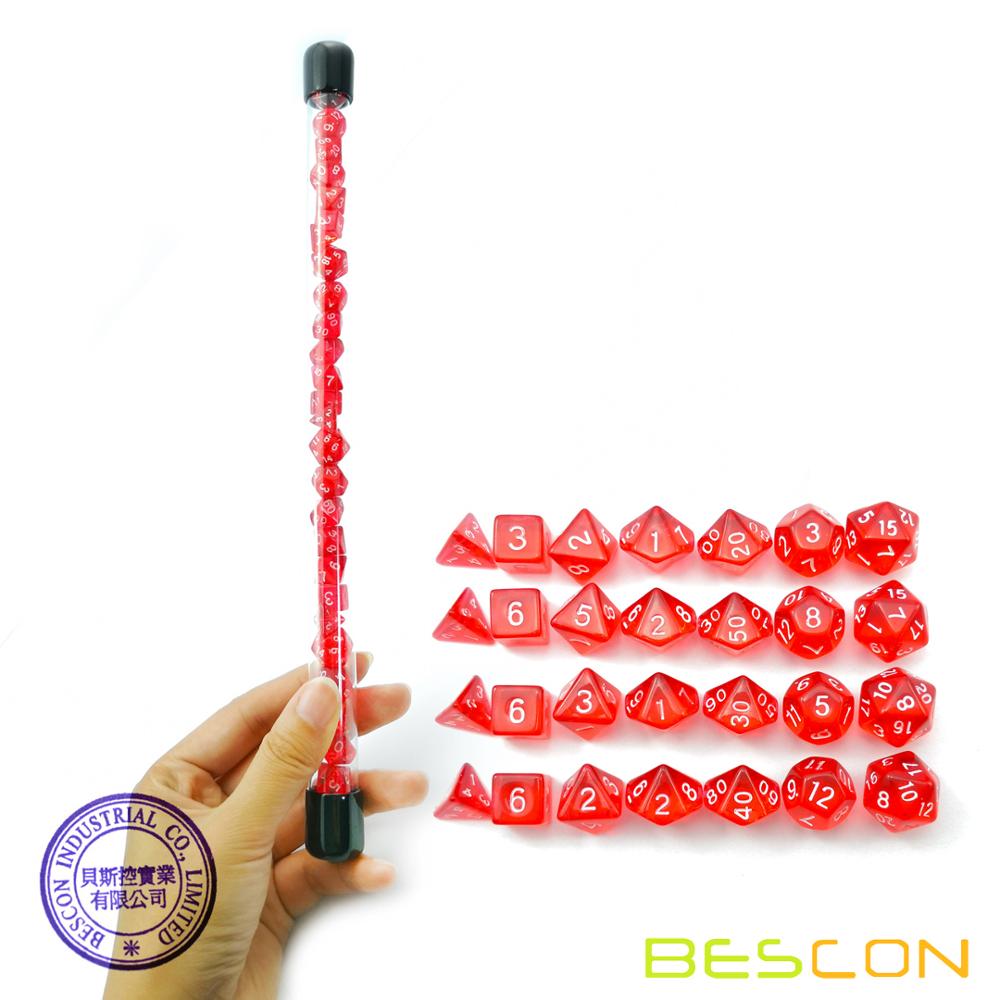 Dice Set Polyhedral - Bescon-مجموعة النرد الصغيرة متعددة السطوح ،