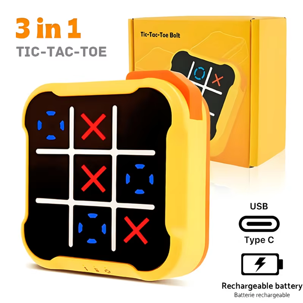 Board Game For 3 Players - 3in1 الإلكترونية TIC-TAC-TOE بولت لعبة الشطرنج