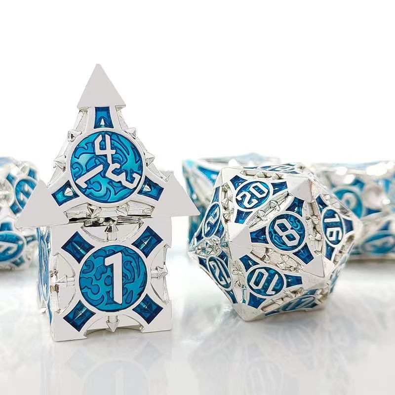 7 قطعة تأثيري D4-D20 DND النحا - مراجعة Dice Set Polyhedral وسعره