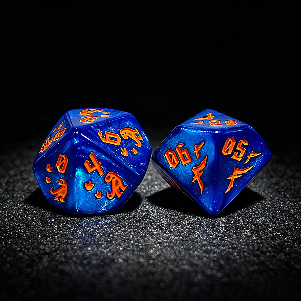 مجموعة من 7 قطع من مكعبات النر - مراجعة Dice Set Polyhedral وسعره