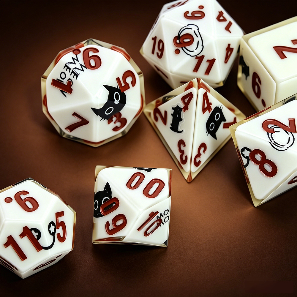 مجموعة من 7 قطع من النرد السحر - مراجعة Dice Set Polyhedral وسعره
