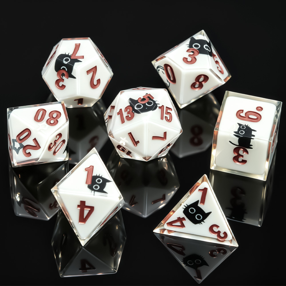 مجموعة من 7 قطع من النرد السحر - مراجعة Dice Set Polyhedral وسعره