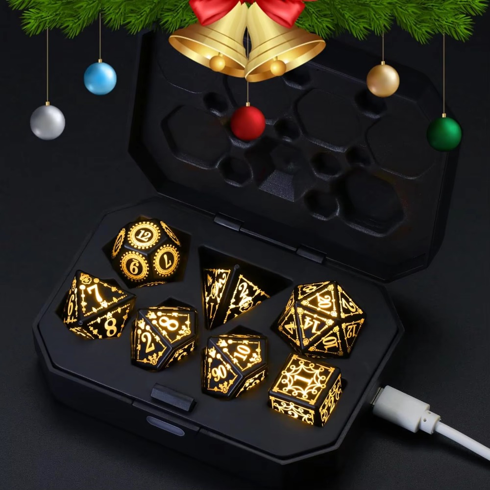 7 قطعة/المجموعة الإلكترونية مض - مراجعة Dice Set Polyhedral وسعره