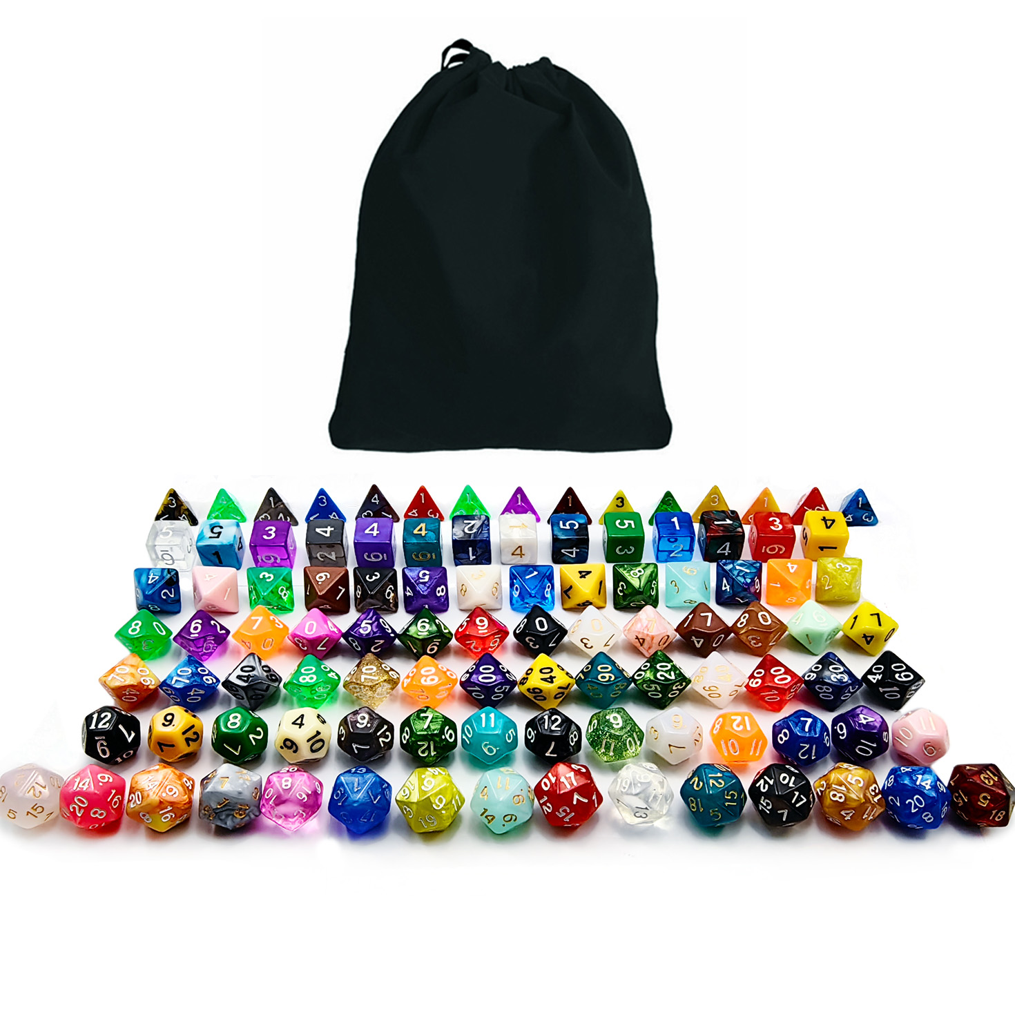 بيسكون 100 قطعة مجموعة كبيرة م - مراجعة Dice Set Polyhedral وسعره