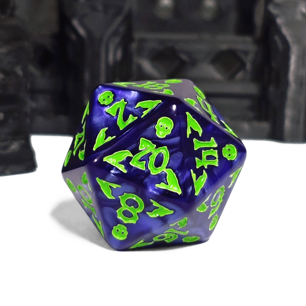 مجموعة نرد كثولو باللون الأزرق - مراجعة Dice Set Polyhedral وسعره