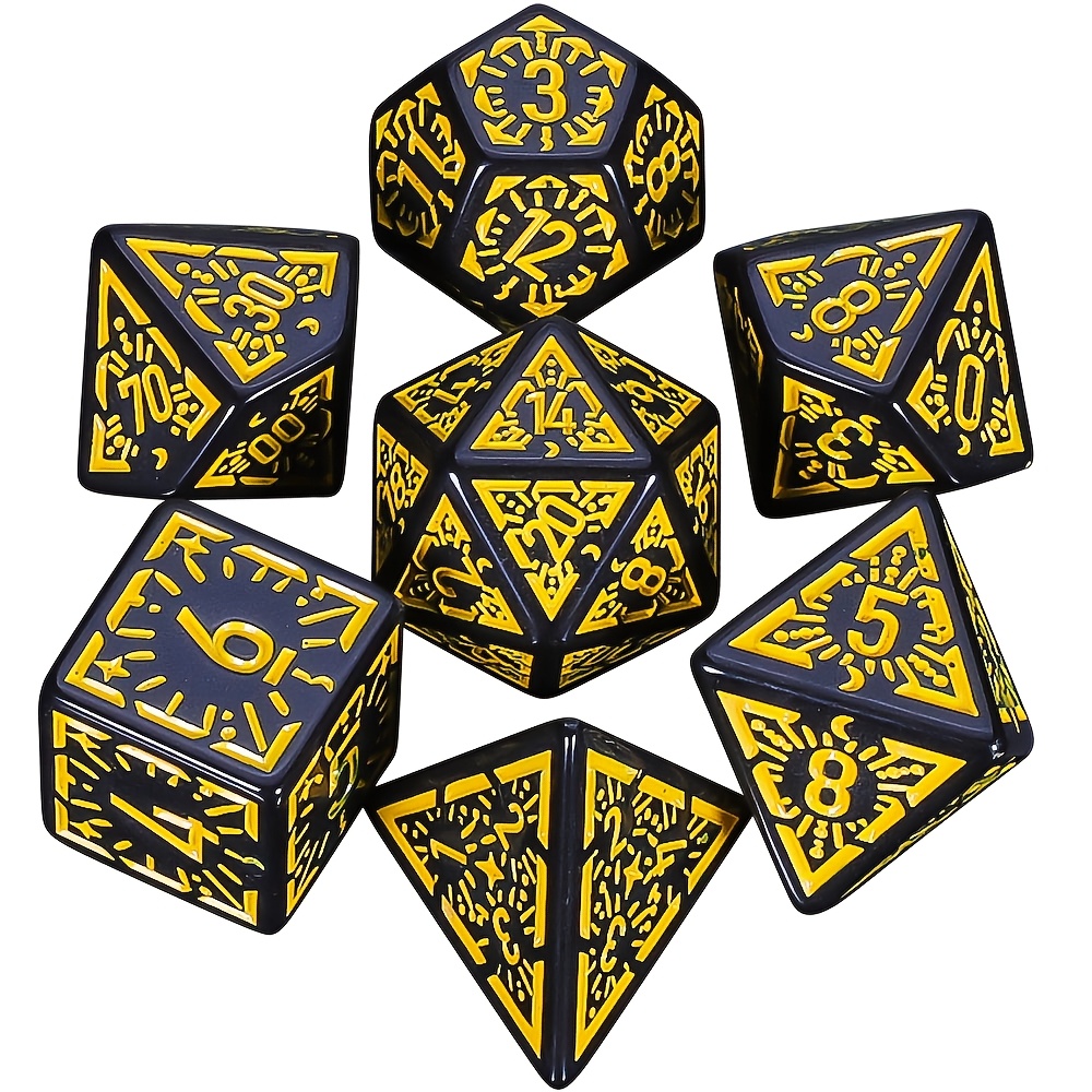 مجموعة نرد دي إن دي - 7 قطع نر - مراجعة Dice Set Polyhedral وسعره