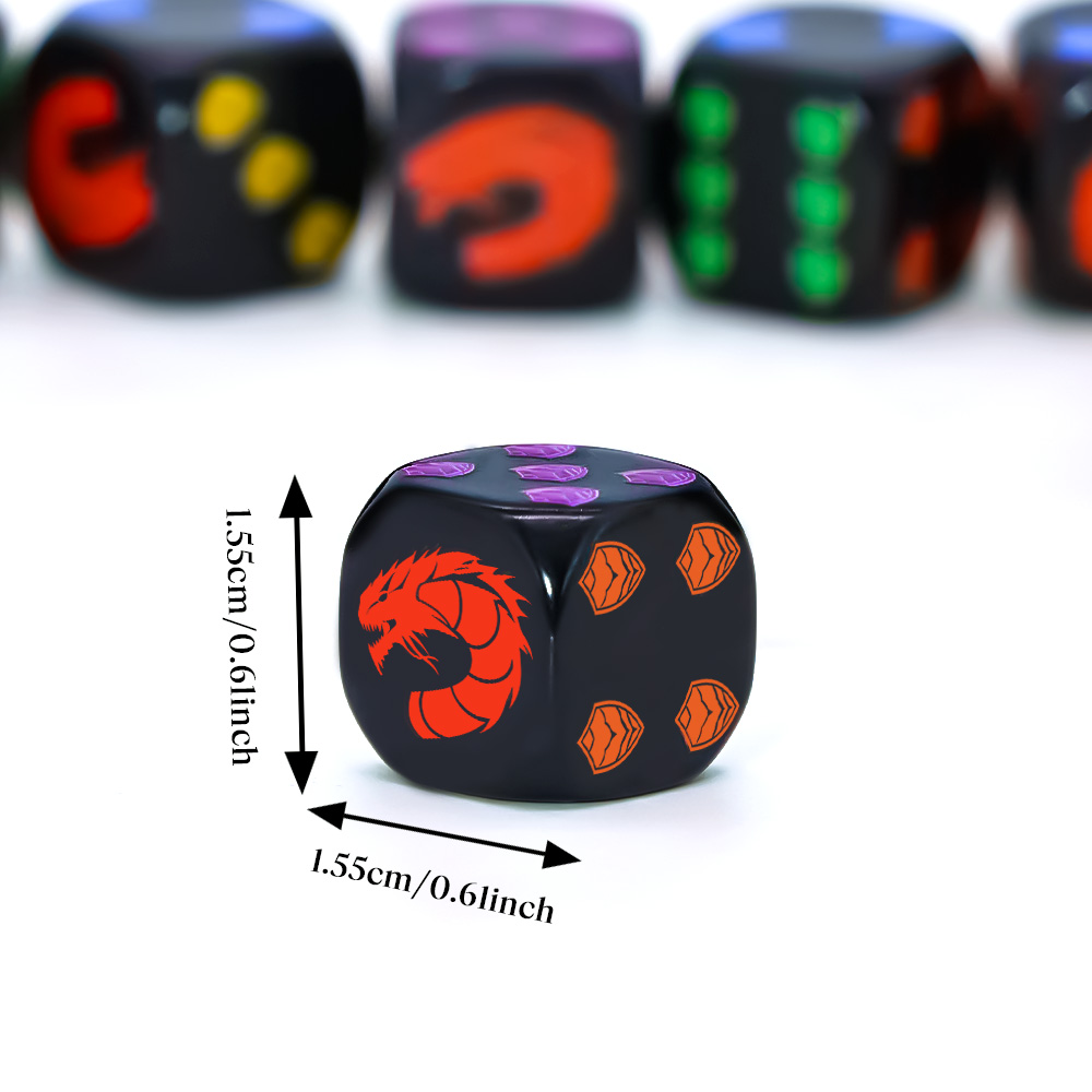 مجموعة من 6 قطع من نرد D6 متعد - مراجعة Dice Set Polyhedral وسعره