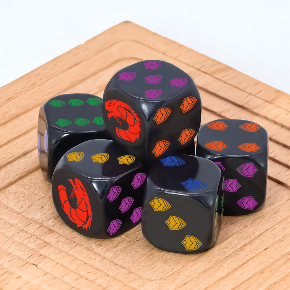 مجموعة من 6 قطع من نرد D6 متعد - مراجعة Dice Set Polyhedral وسعره
