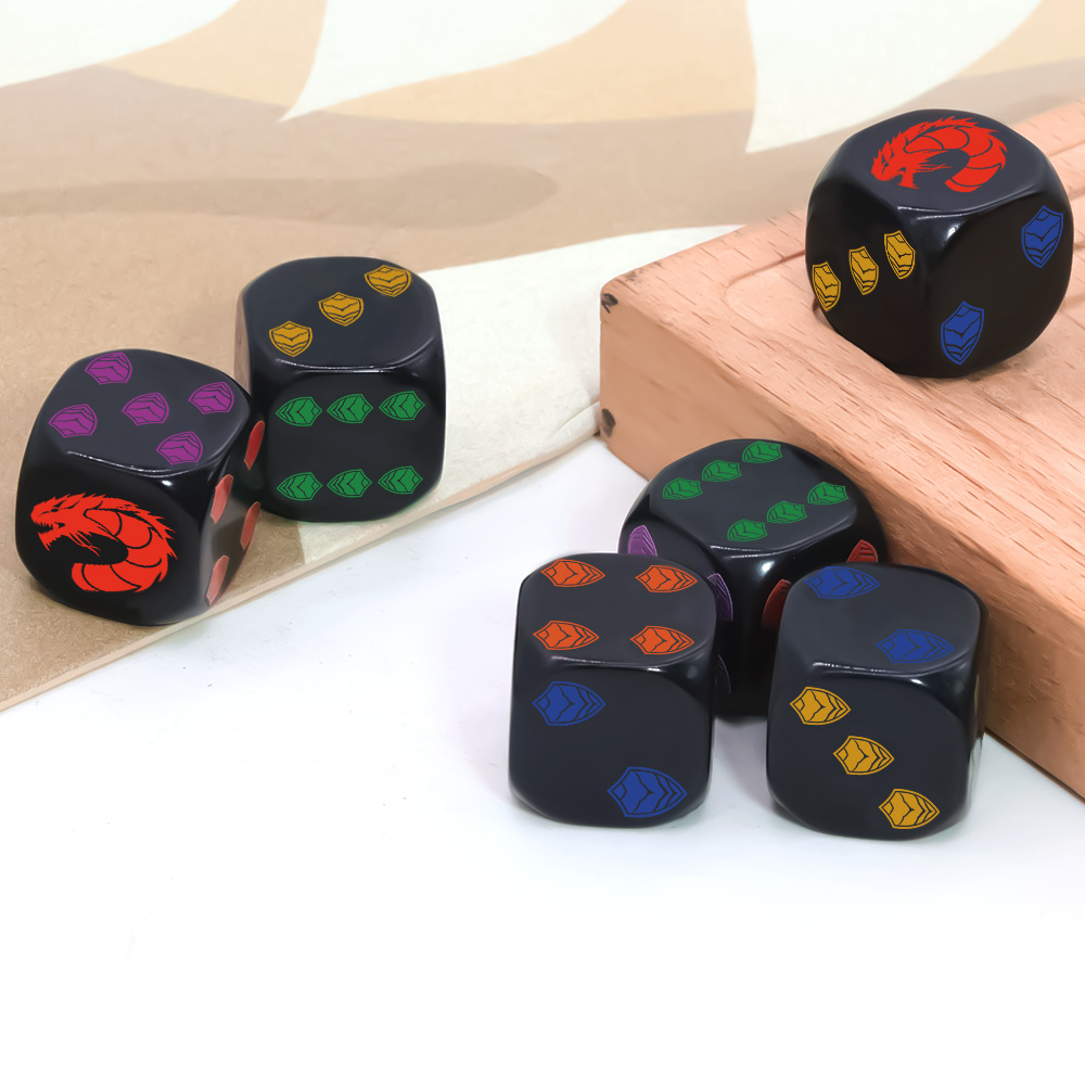 مجموعة من 6 قطع من نرد D6 متعد - مراجعة Dice Set Polyhedral وسعره