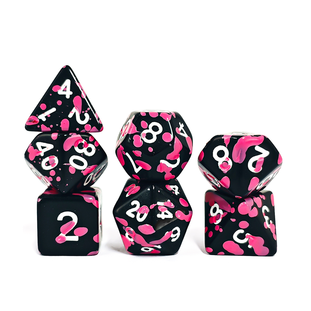 متعدد السطوح الوردي ترشيش الاك - مراجعة Dice Set Polyhedral وسعره